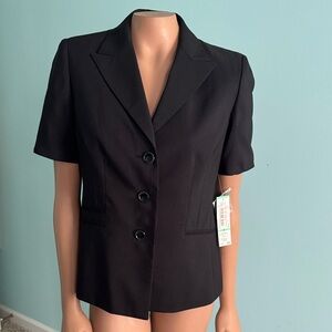 Kasper Black Short Sleeve Blazer size M